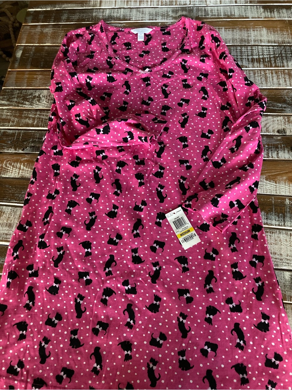 Kids Pink Cat Print Pajama Set